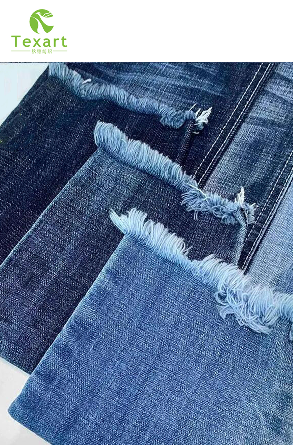 Blue11.8oz Print Cotton Polyester Spandex Denim Fabric Jeans Fabric Materials